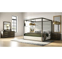 Manhattan - Contemporary Brown Oak and Gold Dresser