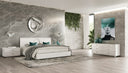 Ovidius + Victoria - Modern White Crocodile Lacquer Bedroom Set