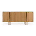 Wolff - Modern White Oak + Faux Travertine Buffet