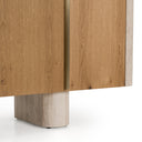 Wolff - Modern White Oak + Faux Travertine Buffet