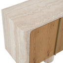 Wolff - Modern White Oak + Faux Travertine Buffet