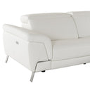 Mini Wonder - Italian Modern White Leather Sectional Sofa with Recliners