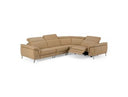 Mini Wonder - Italian Modern Deserto Leather Sectional Sofa with Right Facing Recliner