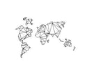 World Map - Black Metal Wall Hanging