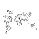 World Map - Black Metal Wall Hanging