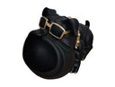 Dog With Open Mouth Modern Black + Gold Sculpture