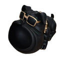 Dog With Open Mouth Modern Black + Gold Sculpture