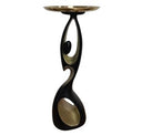 Woman Crossed Legs - Black + White + Gold Sculpture
