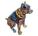 Large Graffiti Leopard - White + Multi-Color Sculpture