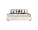 Sogno - Italian Modern Beige Fabric Low Headboard EK Bed