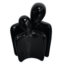 Two People Modern Black Sculpture