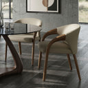 Wynetta Mid-Century Modern Vegan Leather Dining Chair