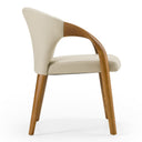 Wynetta Mid-Century Modern Vegan Leather Dining Chair