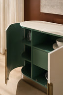Tangier Sideboard - Lucent Bronze Metallic Metal, Verdigris by Caracole, view 4