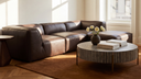 Form Corner Chair Espresso Brown Leather