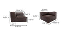 Form Corner Chair Espresso Brown Leather