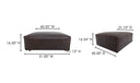 Form Ottoman Espresso Brown Leather