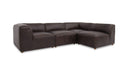 Form Signature Modular Sectional Espresso Brown Leather