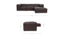 Form Lounge Modular Sectional Espresso Brown