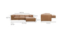 Form Lounge Modular Sectional Sonoran Tan Leather