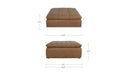 Lino Ottoman Tan Leather