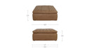 Lino Ottoman Tan Leather