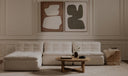 Lino Armless Modular Sofa Textured Oat