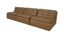 Lino Armless Modular Sofa Tan Leather