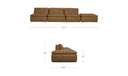 Lino Lounge Modular Sectional Tan Leather