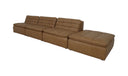Lino Lounge Modular Sectional Tan Leather