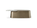 Yano - Modern White Marble + Antique Brass Coffee Table
