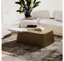 Rainier - Contemporary Off-White Fabric + Antique Brass Accent Chair