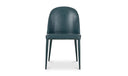 Burton Dining Chair Dark Teal Vegan Leather - Set Of Two