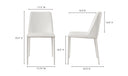 Nora Dining Chair White Vegan Leather - Set Of Two
