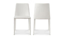 Nora Dining Chair White Vegan Leather - Set Of Two