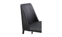 Nora Dining Chair Black Vegan Leather - Set Of Two