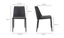 Nora Dining Chair Black Vegan Leather - Set Of Two