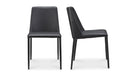 Nora Dining Chair Black Vegan Leather - Set Of Two
