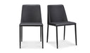Nora Dining Chair Black Vegan Leather - Set Of Two