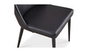 Lula Dining Chair Black Vegan Leather - Set Of Two