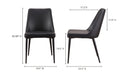 Lula Dining Chair Black Vegan Leather - Set Of Two