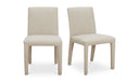 MONTE DINING CHAIR PERFORMANCE FABRIC BEIGE-SET OF TWO