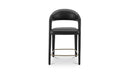 Martens Counter Stool Black Leather
