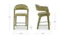 Martens Counter Stool Green Velvet