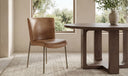 Early Dining Chair Tan Leather-Set Of Two