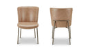 Early Dining Chair Tan Leather-Set Of Two