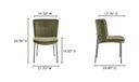 Early Dining Chair Faux Green Mohair-Set Of Two