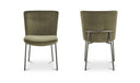 Early Dining Chair Faux Green Mohair-Set Of Two