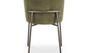 Early Dining Chair Faux Green Mohair-Set Of Two