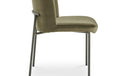 Early Dining Chair Faux Green Mohair-Set Of Two